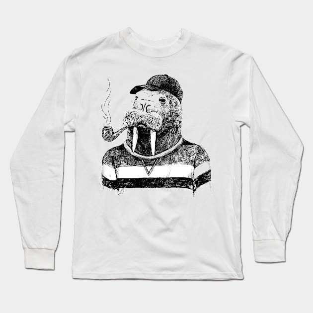 Unstoppable Walrus Long Sleeve T-Shirt by whoispreston